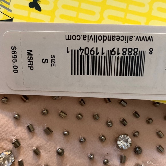 ALICE & OLIVIA DEMIA EMBELLISHED BOMBER JACKET light dusty pink NWT💞💖 - Picture 9 of 11